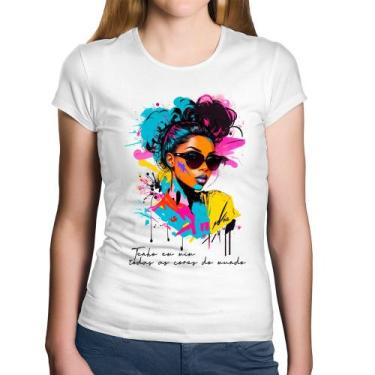 Imagem de Baby Look Algodão Tenho em mim todas as cores do mundo - Foca na Moda,