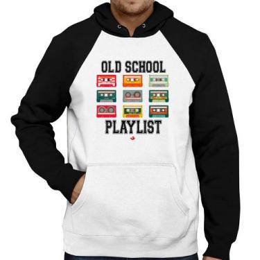 Imagem de Moletom Old School Playlist - Foca na Moda, Branco, Preto, P
