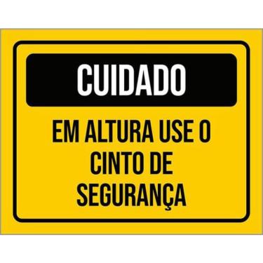 Imagem de Placa Cuidado Em Altura Use Cinto De Segurança 36X46
