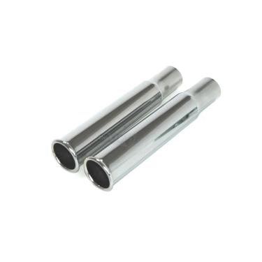 Imagem de Ponteiras Escapamento Fusca Virolada Reta Sem Miolo Cromada