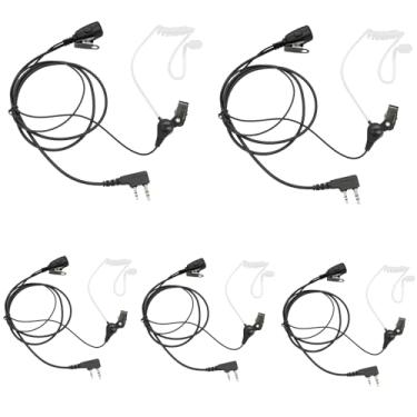 Imagem de Pdflie Fone de ouvido de vigilância K1 com microfone PTT tubo acústico de segurança para Baofeng UV-5R UV-82 UV-82HP BF-888S BF-F8HP AR-152 Arcshell Retevis RT21 RT22 RT27 RT68 RT7 H-777 Kenwood