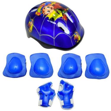 Imagem de Kit Proteção Infantil 7 Peças Completo Para Esportes Radicais Azul - A