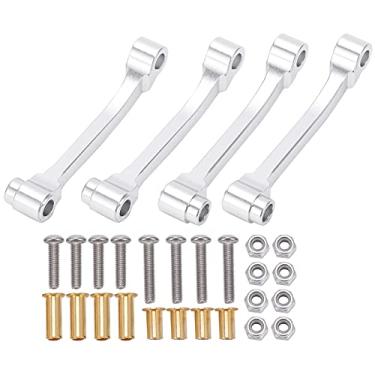 Imagem de 2 pares braço de raio de liga de alumínio para Tamiya R620 Man TGX 1/14 TRATOR TRATOR RC ACESSORITO (Prata)