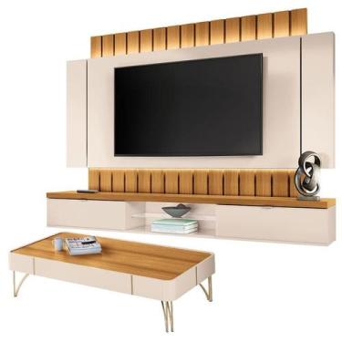 Imagem de Home Suspenso Illusion 2.2 e Mesa de Centro Cadenza Cinamomo Off White