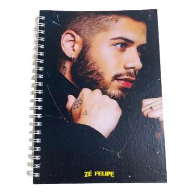 Imagem de Caderno Artista Zé Felipe Wire-o Capa Dura Universitário De Fã 1mt Cor Zé Felipe