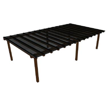 Imagem de Kit Policarbonato Fume 4mm 7,00m X 4,00m - Perfis Naturais