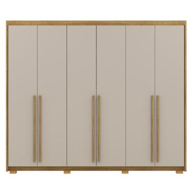 Imagem de Guarda Roupa Casal 6 Portas 3 Gavetas Mdf 275 Cm Nature Fend Vlr Nature Fend