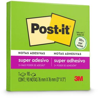 Imagem de Bloco De Recado Post-it 76x76mm Verde Limeade 90fls. - 3m