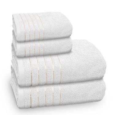 Imagem de Jogo De Toalha Banhão Golden 4 Peças Gramatura 500 Branca