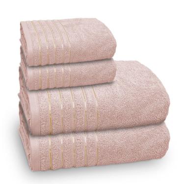 Imagem de Jogo De Toalha Banhão Golden 4 Peças Gramatura 500 Rosa Gloss