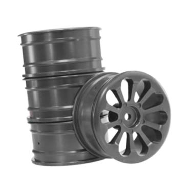 Imagem de Kokiya 4 peças 1/10 kits de direção acessórios DIY fáceis de substituir mini cubos de roda de metal componentes de reposição para modelo para 128 86S RC, Titânio