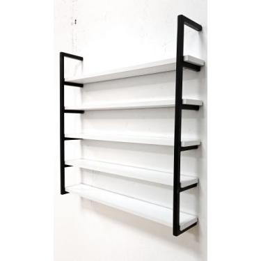 Imagem de Expositor de Esmalte branco Estilo Industrial prateleira 70cm - Dylon 