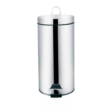 Imagem de Lixeira Inox 30 Litros Banheiro Cozinha com Pedal - Agata