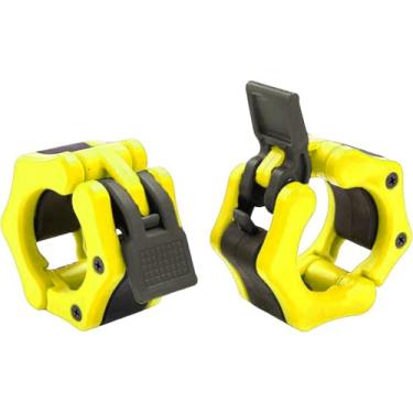 Imagem de Greententljs Grampos de barra olímpicos de 5 cm - Par de coleiras com trava de liberação rápida para treino profissional grampos de placa de peso para academia, musculação, musculação, fitness