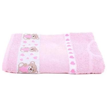 Imagem de Toalha Banho Infantil Pets Baby 75X110 Ponto Cruz Rosa - Dugu
