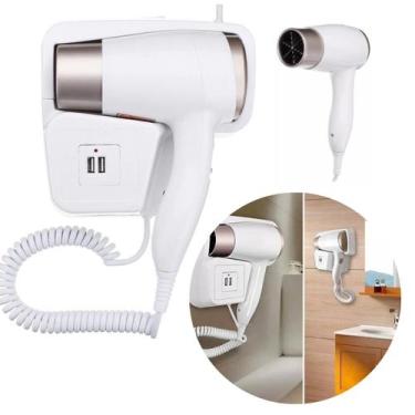 Imagem de Secador Branco Tipo Hotel com Função USB Quente e Frio 220V - ASAF