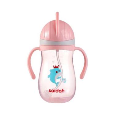 Imagem de Copo De Treinamento Para Bebês De 350ml Com Canudo Em Forma De V E Tam