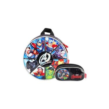 Imagem de Kit Escolar Lancheira Térmica+Estojo TriploAvengers - Maxlog, UN