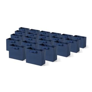 Imagem de Bolsa de presente Sdootjewelry Blue Navy Kraft Paper 22x10x18cm, pacot