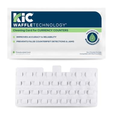 Imagem de KICTeam - Cartões de limpeza Waffletechnology® para máquina de contador de dinheiro (15 cartões) - Presaturado com WonderSolvent - 7,6 cm x 15,9 cm