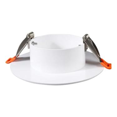 Imagem de KiBcsLic Tampa de orifício de parede em branco para teto Tampa de orifício de downlight Placa de cobertura de detector de fumaça leve e compacta para casa,