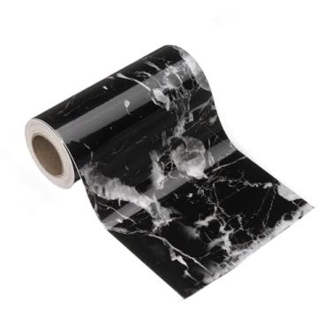 Imagem de HARFINGTON Borda de papel de parede de grão de madeira 12,7 cm x 5 m PVC autoadesivo texturizado adesivo à prova d'água papel de parede decorativo de parede para armários de mesa de porta de chão