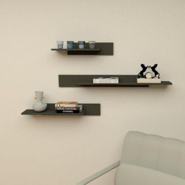 Imagem de Prateleira De Parede Suspensa Madeira Suporte Invisivel - Deltre, Graf