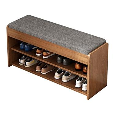 Imagem de Banquetas para pés/Otomanos armário de sapatos com armazenamento duplo estofado sapateira armário de sapatos armário para sala de estar quarto entrada corredor sala de estar banco banco banco sapato