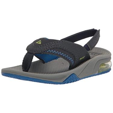 Imagem de Reef Chinelo unissex infantil, Azul marinho/limão, 5 Little Kid