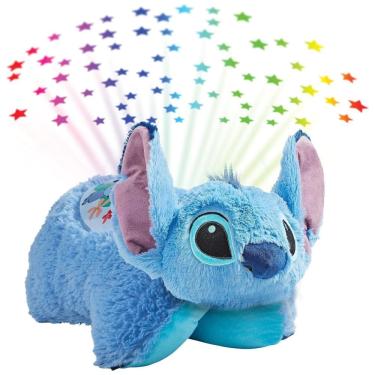 Imagem de Pelúcia Stitch 27 cm de Altura com Projetor, 3 Modos de Cores e Temporizador de 20 Minutos para Crianças, Pillow Pets, Azul