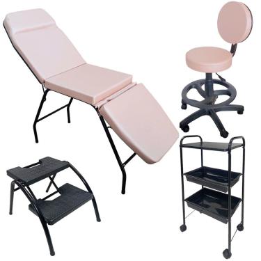 Imagem de Kit Completo Clínica Estética: Maca Mocho Escada e Carrinho