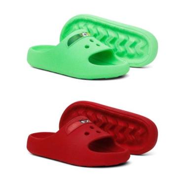 Imagem de Kit 2 Chinelo Slide Papete Infantil Kids Confortavel Personagem Desenh