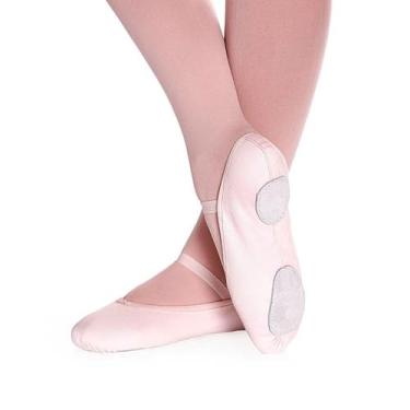 Imagem de Sapatilha Ballet Meia-Ponta Estudante Só Dança, em Lona, F23, Rosa, 35