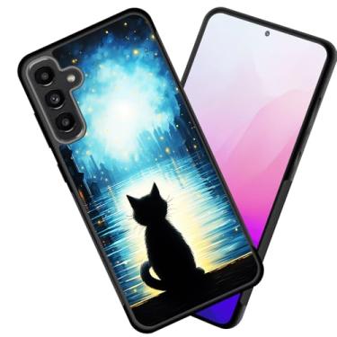 Imagem de smauncucn Capa para Galaxy S25 FE, fina, antiarranhões, bordas antiderrapantes, à prova de choque, TPU para Samsung Galaxy S25 FE 6,7 polegadas 2025, gato preto