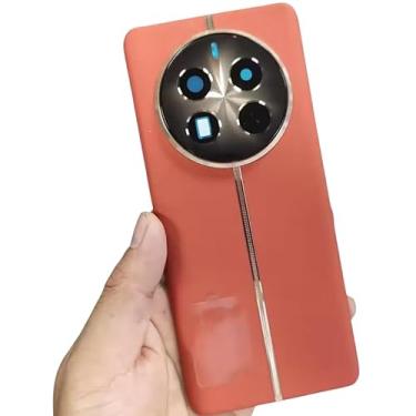 Imagem de Capa traseira para bateria Realme 12 Pro/12 Pro Plus capa traseira capa de telefone moldura da câmera fita (vermelha)