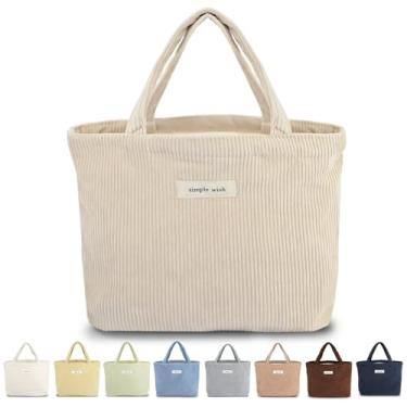 Imagem de Sminra Bolsa pequena de veludo cotelê bíblia mini bolsa casual diária feminina bonita estética, Caqui, Colorido
