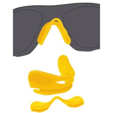 Imagem de BLAZERBUCK Almofadas de reposição para óculos de sol Oakley EVZero Path/EVZero Pitch/EVZero Range/EVZero Blades, Base amarela almofadas de nariz amarelas, 0