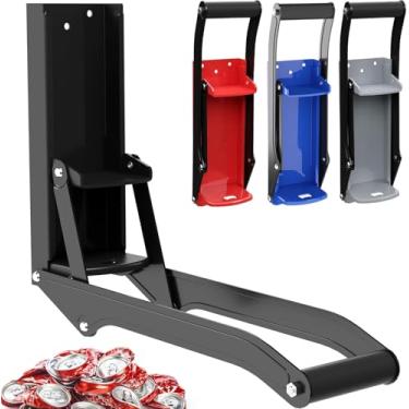 Imagem de Triturador De Latas De Parede Manual Prático Para Reciclagem e Abridor de Garrafas