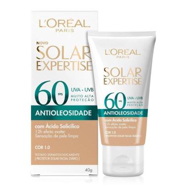 Imagem de Protetor Solar Facial L`Oréal Paris Solar Expertise Antioleosidade FPS 60 Cor 1.0 Clara 40g