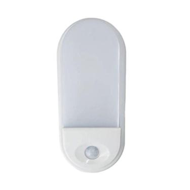 Imagem de Luminária Tartaruga Com Sensor De Presença Embu Led Branca - 15w - 6500k Luz Branca