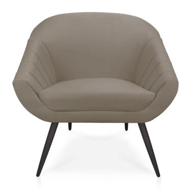 Imagem de Kit 01 Namoradeira 02 Lugares e 02 Poltronas Giovana Suede Marrom Rato de Ferro