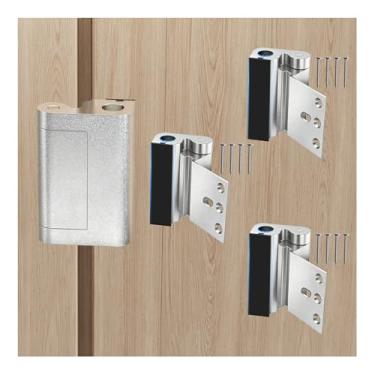 Imagem de Tonitrui Trava de porta de ultra segurança, trava de reforço de porta para alta resistência, suporta 544 kg para evitar entrada não autorizada (pacote com 3)