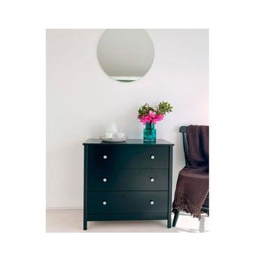 Imagem de Cômoda 3 Gavetas Preta 76x40x73 cm Ditália