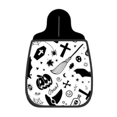 Imagem de Lixeira De Carro Organizador Lixinhocar Ícones Halloween Preto Branco