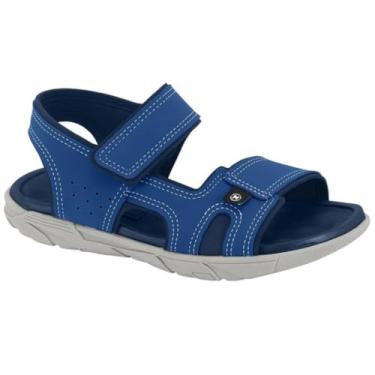 Imagem de Sandália Infantil Menino Molekinho Conforto Calce Fácil 2400.139 - Azul (Azul, BR, Criança de 9 a 12 anos, Numérico, 35)