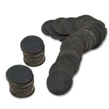 Imagem de Refil Lixa Disco Pedicuro Descartável Pedicure Adesiva Colante Preta 100 unidades Gramatura 100 Podóloga Salão Spa Marca MONOLO MULTISHOP (Preto)
