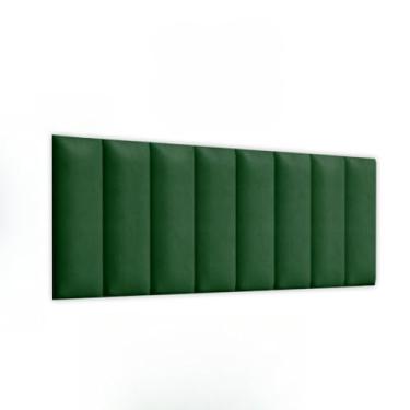 Imagem de Cabeceira Adesiva para Cama Box 60x20cm – Estilo e Sofisticação em Módulos – Suede Premium(VERDE MUSGO,5)
