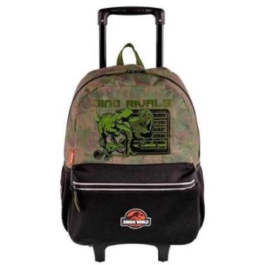 Imagem de Mochila Sestini Com Rodinhas Escolar Jurassic Rivals Verde-Unissex