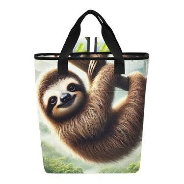 Imagem de Mochila térmica à prova d'água com vista da selva relaxada, 36 latas para viagem, lancheira isolada 35 x 16 cm