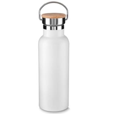 Imagem de Genérico Garrafa Térmica 500ml, Material Durável, Design Funcional, Garrafa para Bebidas, Branco, Ideal para Trabalho, Estudo e Viagens, Uso Diário